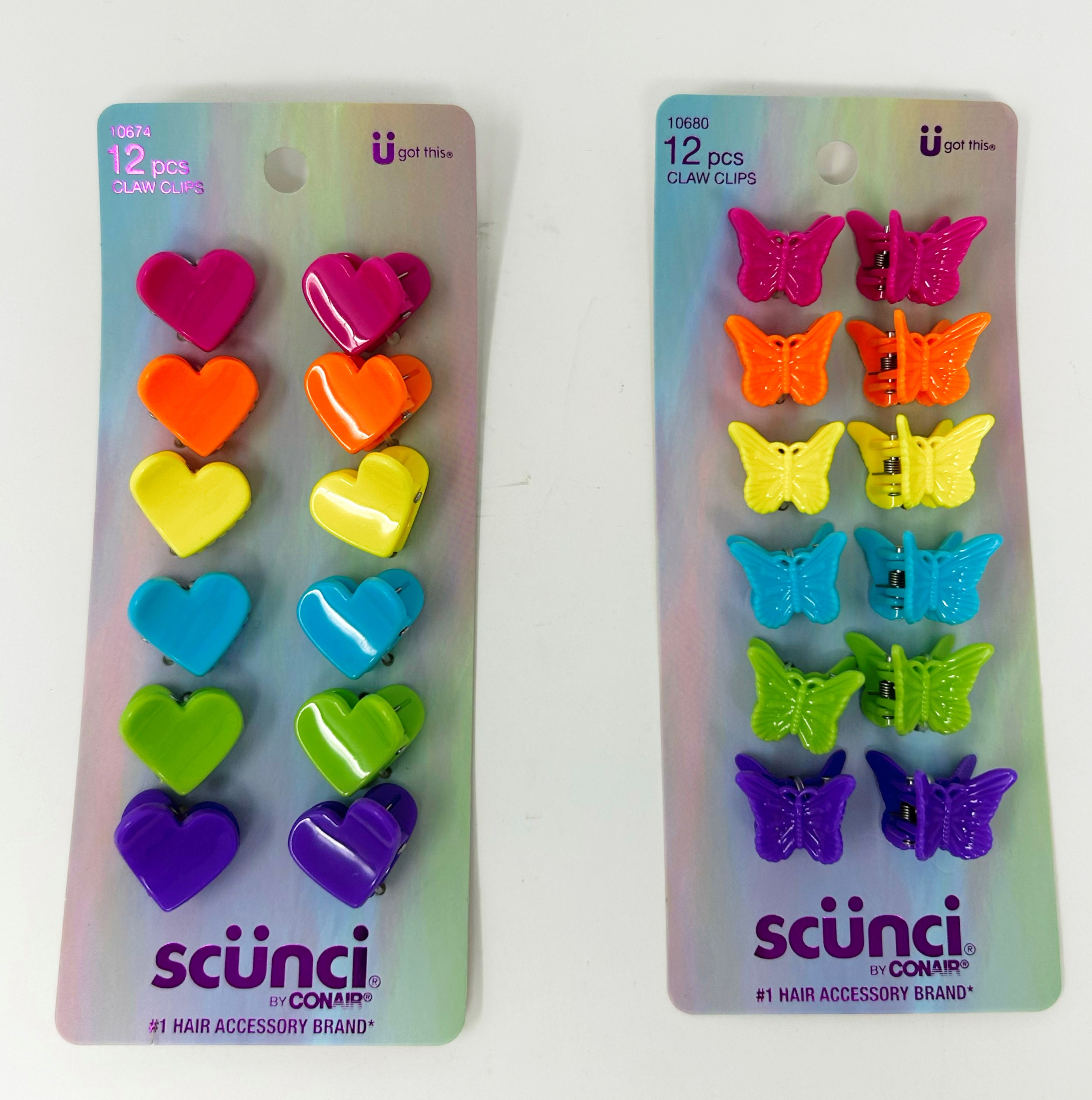 ITEM#1086401C001 SCUNCI KIDS TWEEN CLAW CLIPS CLIP STRIP 12 PER CS