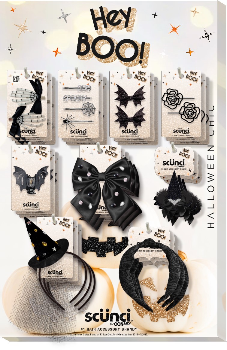 ITEM#1118201F001 SCUNCI GLAM HALLOWEEN HAIR ACCESSORIES