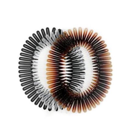 Scünci Stretch Combs - Brown/Clear/Black - 3ct