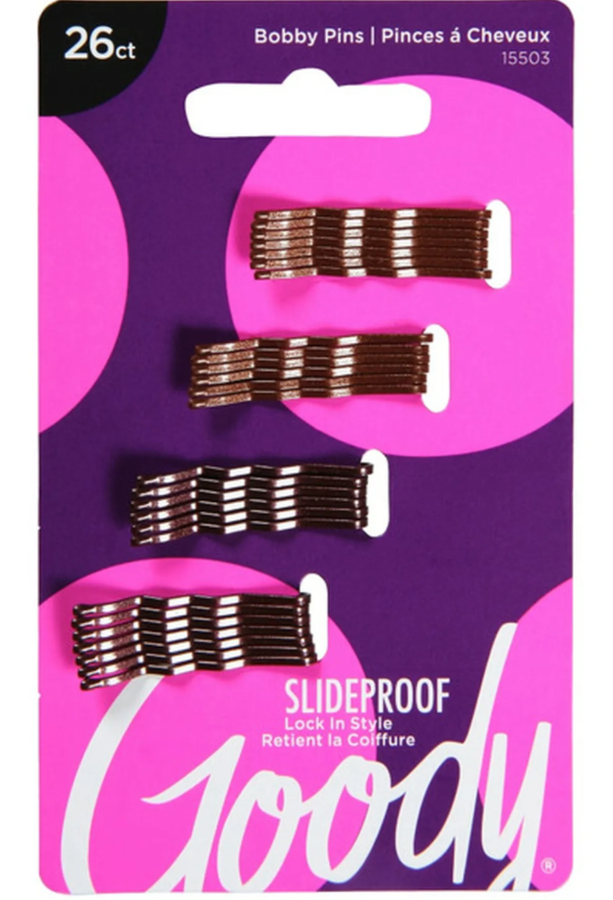 ITEM # 1941835 Goody BOBBY PIN SMALL METALLIC BROWN, 26 Count - UPC 041457155035 - Pack: 72 (24-3's)