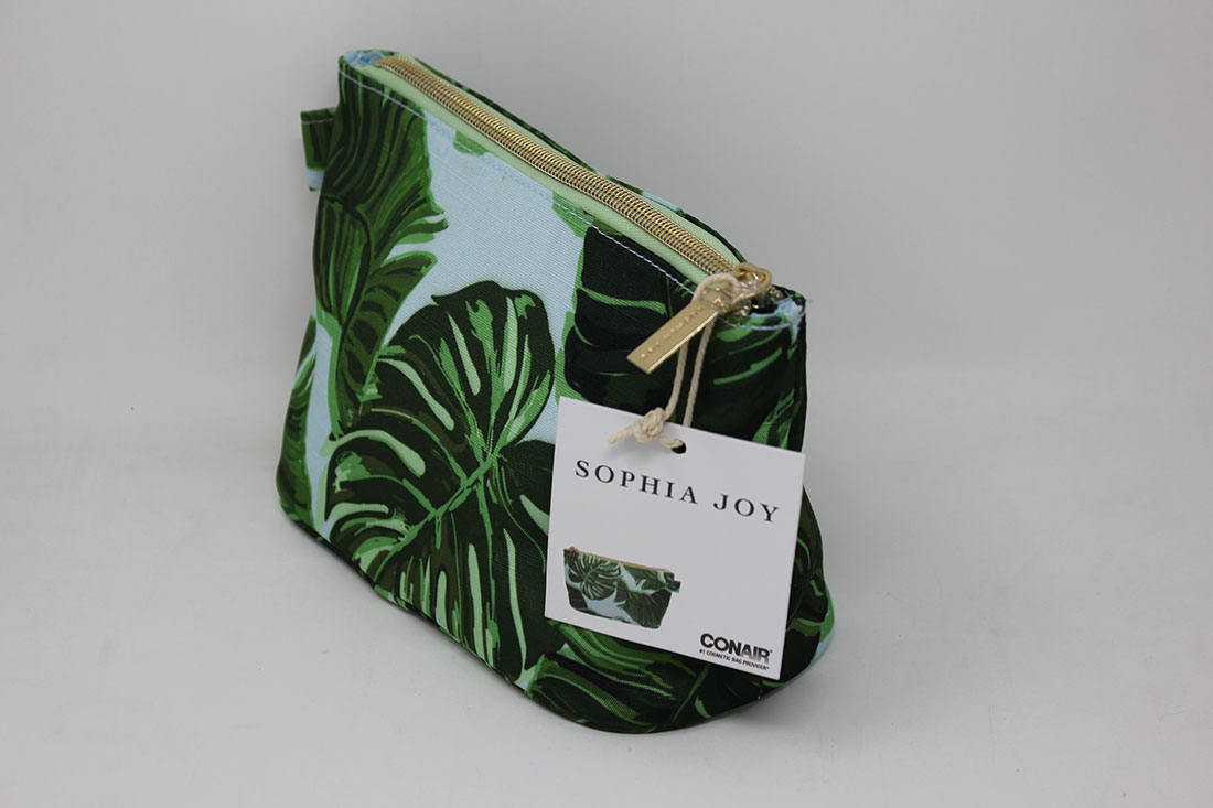 Sophia Joy blue palm tree bottom pouch