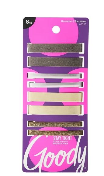 Item# 3000131 Goody Metal Barrette 6ct Pack:72/3 UPC:041457050378