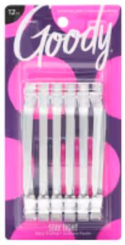 ITEM# 3000142 GOODY ALUMINUM SECTIONING HAIR CLIPS Pack:72/6 UPC:041457087954