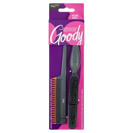 ITEM#3000152 Goody Volume Boost Teasing Comb and Boar Bristle Brush 2 ct PACK:48/3 UPC:041457041154