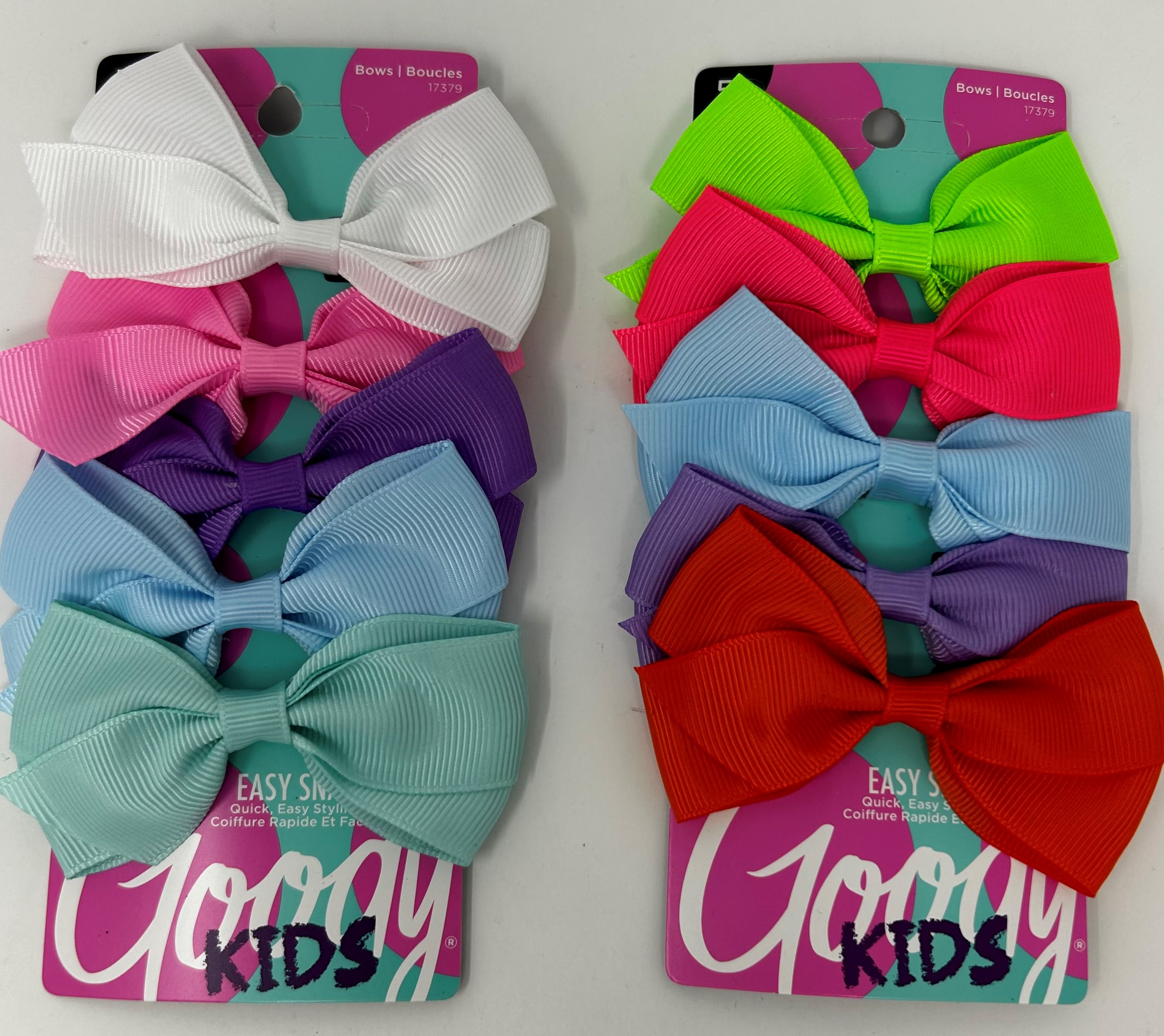 GOODY KIDS GROSGRAIN HAIR BOWS 5 CT UPC:041457173794 PACK 72/3