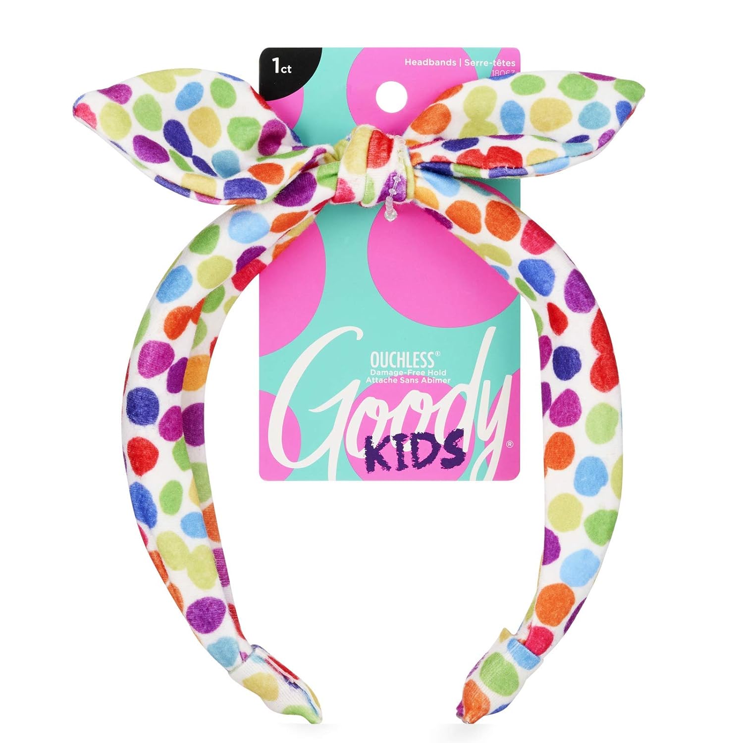 Goody Kids Headband – Rainbow Polka Dot UPC:041457180631 PACK:72/3