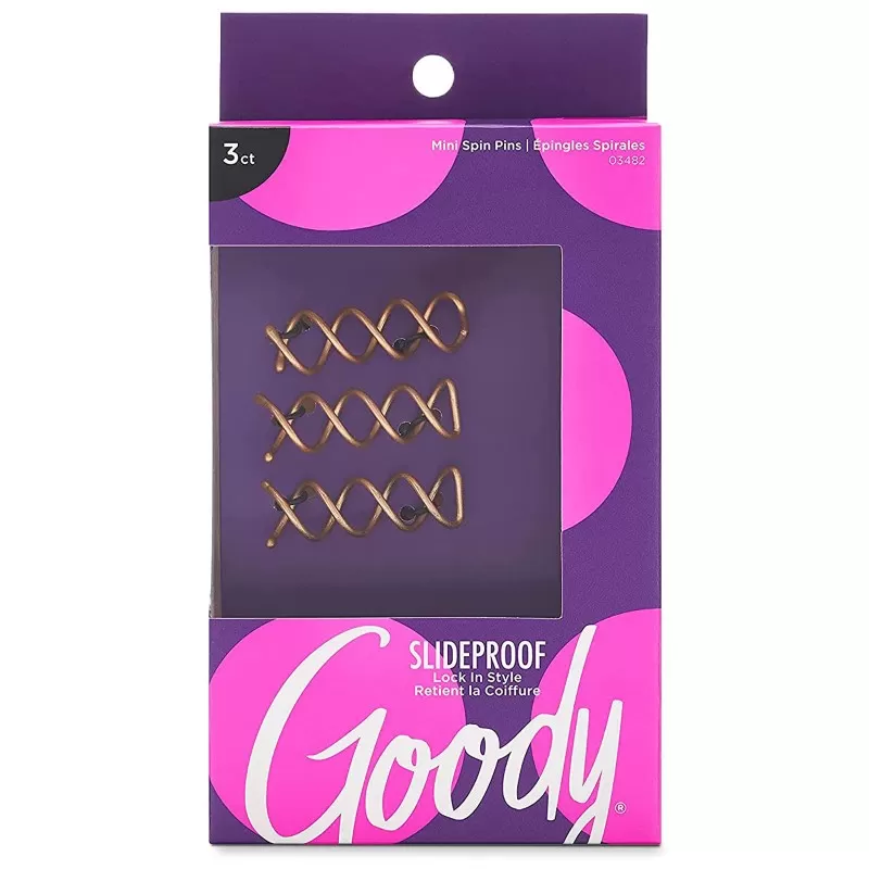 Item: 3000429 Goody Hair Spin Pin, - Mini Hair Pins UPC:041457034828 Pack:72/3