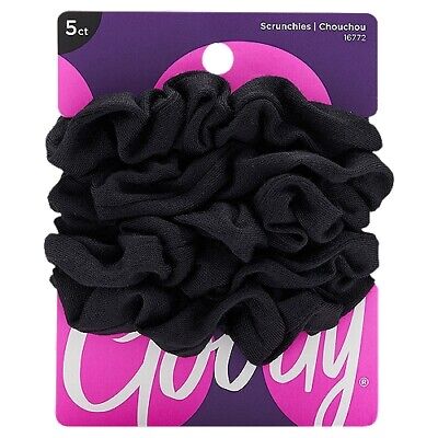 ITEM # 3000606 Goody BLACK COTTON SCRUNCHIE,S 5CT / PACK: 72/3 UPC 041457167724