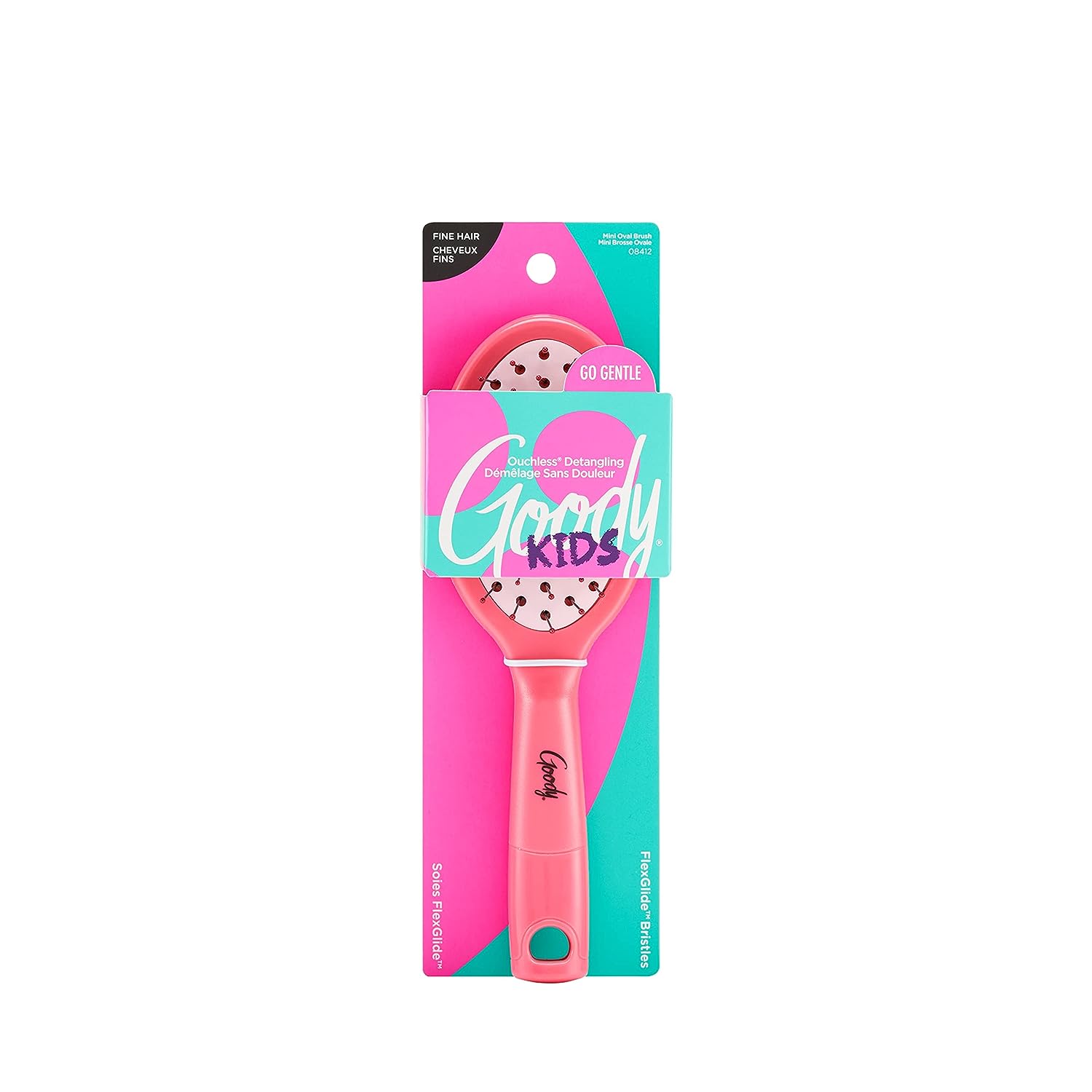 Goody Ouchless Girls Purse Hair Brush UPC:041457084120 Pack:48 (16-3's)