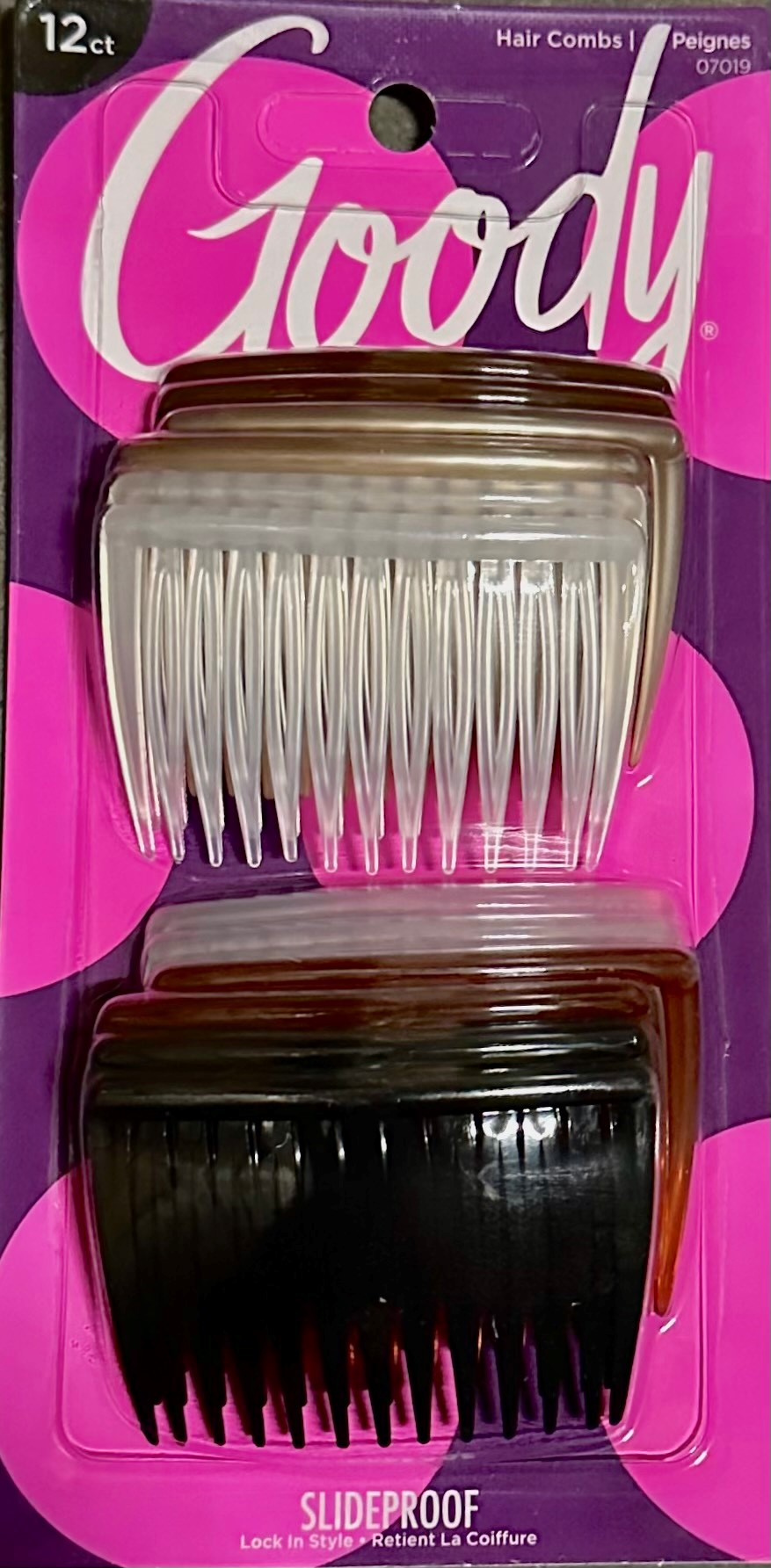 GOODY SIDE COMB HIGH SHINE 12 COUNT UPC:041457070192 PACK:72/3