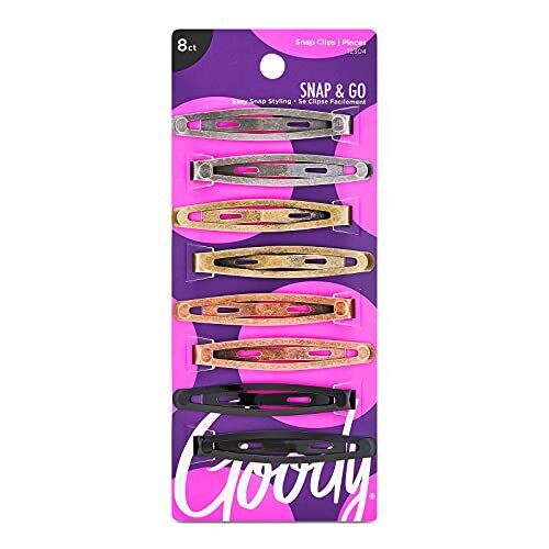 GOODY METAL CONTOUR HAIR SNAP CLIPS ASSORT UPC:041457123041 PACK:72 NO INNER