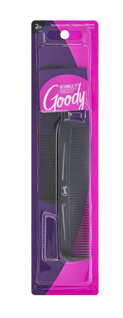 Item # 3000845 GOODY COMB MENS POCKET 2 ON BLACK CL PACK: 72/6 UPC 041457006399 #