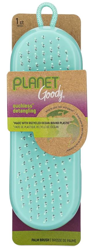 ITEM#3001195GOODY Planet Detangling Palm Hair Brush - Teal PACK:48/3 UPC:041457181614