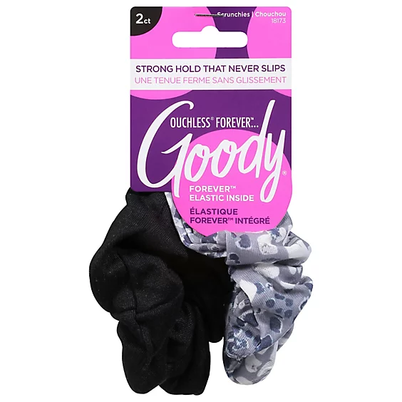 ITEM# 3001281 GOODY OUCHLESS FOREVER SCRUNCHIES ASST UPC:041457182406 Pack:72/3