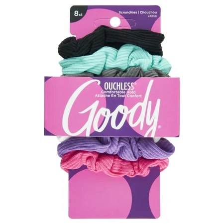 Goody Scrunchies Gentle Hair Scrunchies Neon Lights 8 Ct UPC:041457248560 PACK:72/3