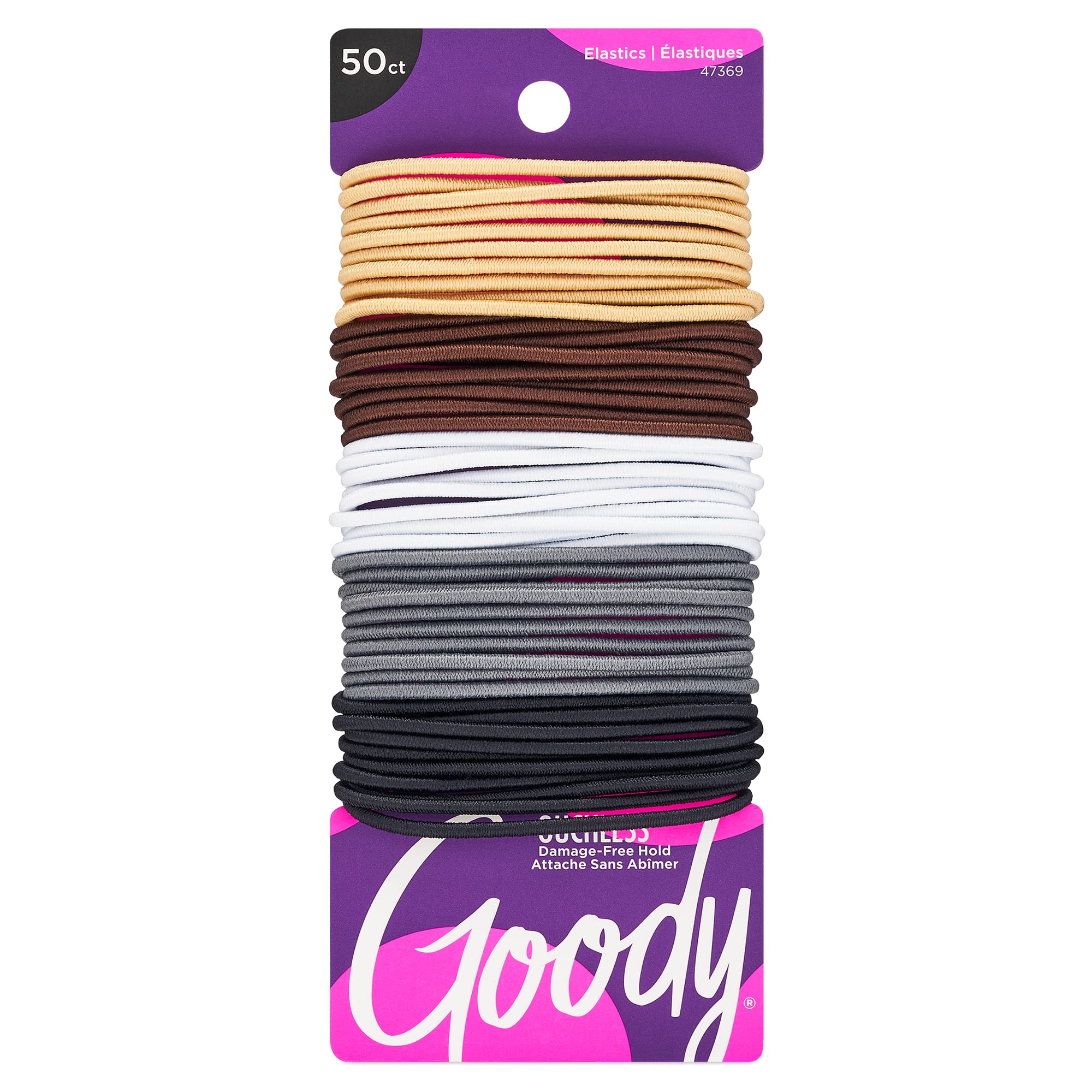 ITEM # 3001436 Goody Women Ouchless Neutral Elastics - 2mm - 50ct - PACK 72/1 UPC 041457473696