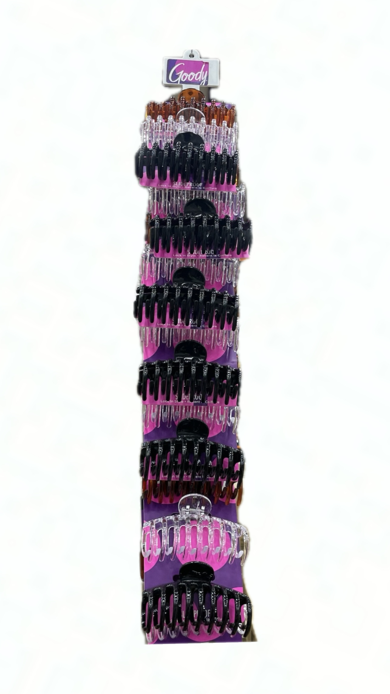 Goody Large Spiral Claw Clip 3ct Clip Strip 8 Per Clip Strip - Click Image to Close