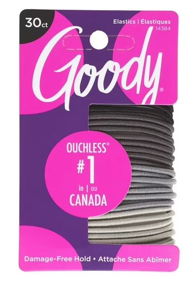 Goody OUCHLESS ELASTICS STONE 2MM 30 UPC:041457143841 Pack:72/3