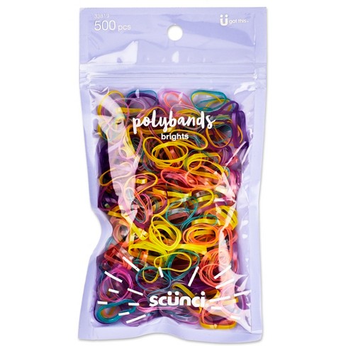 Scunci 500 pk M Polybands Asst Tween UPC:043194338191 Pack: 48 (16-3's) - Click Image to Close