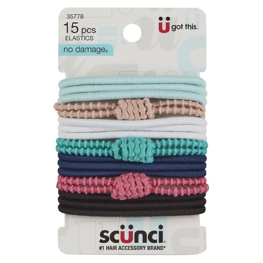 Scunci Double Knotted Elastics 15 ct