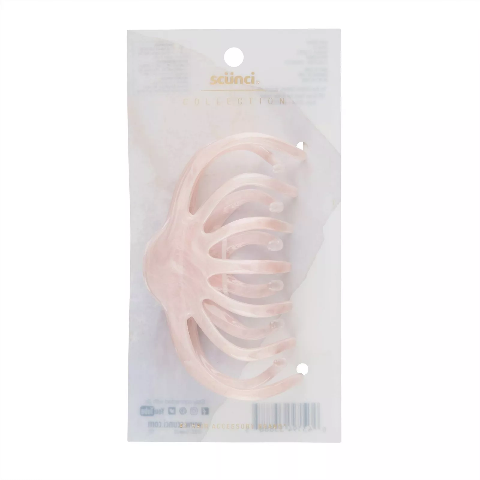 Scunci Collection Pearl Jaw Clip, Blush Pink, 1-Piece UPC:043194358885 PACK:48/3