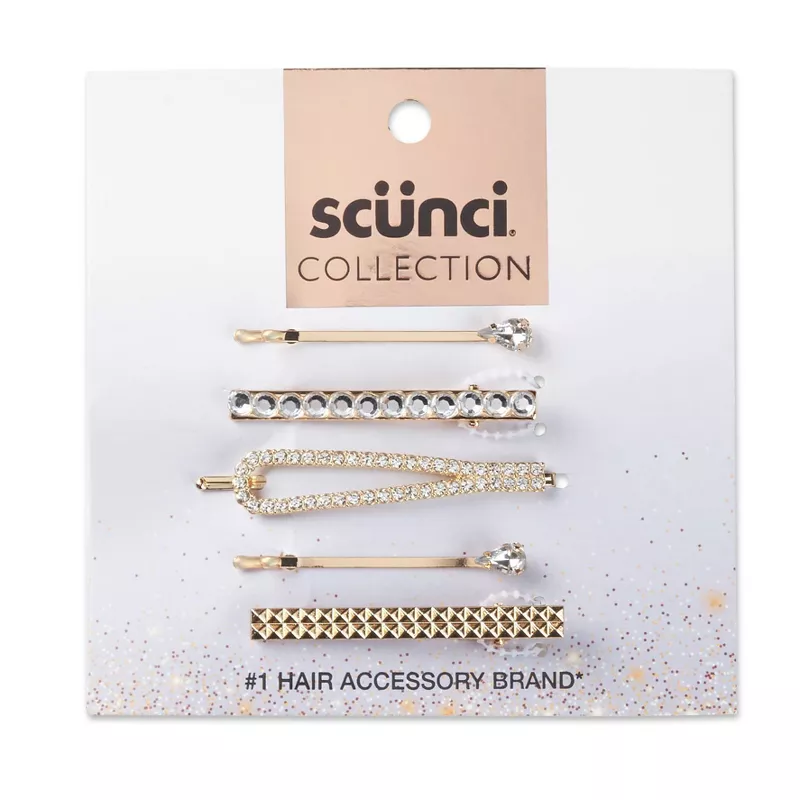 Scunci Collection Rhinestones Bobby Pins - 5pk UPC:043194359202 PACK:48/3