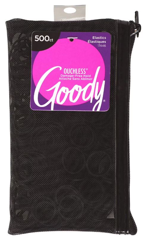 Goody Black Polybands 500ct UPC:041457174463 PACK:48/3