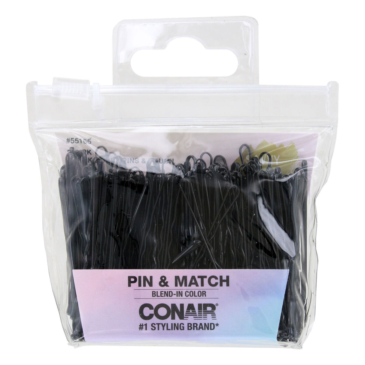 ITEM#55165 Conair Pin & Match Hair Bobby Pins, Black 200ct UPC:074108551658