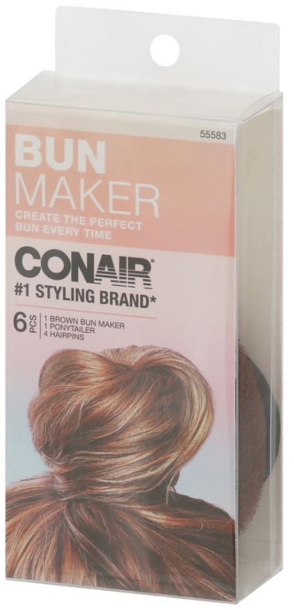 Conair Bun Maker Set- Brown UPC:074108555830