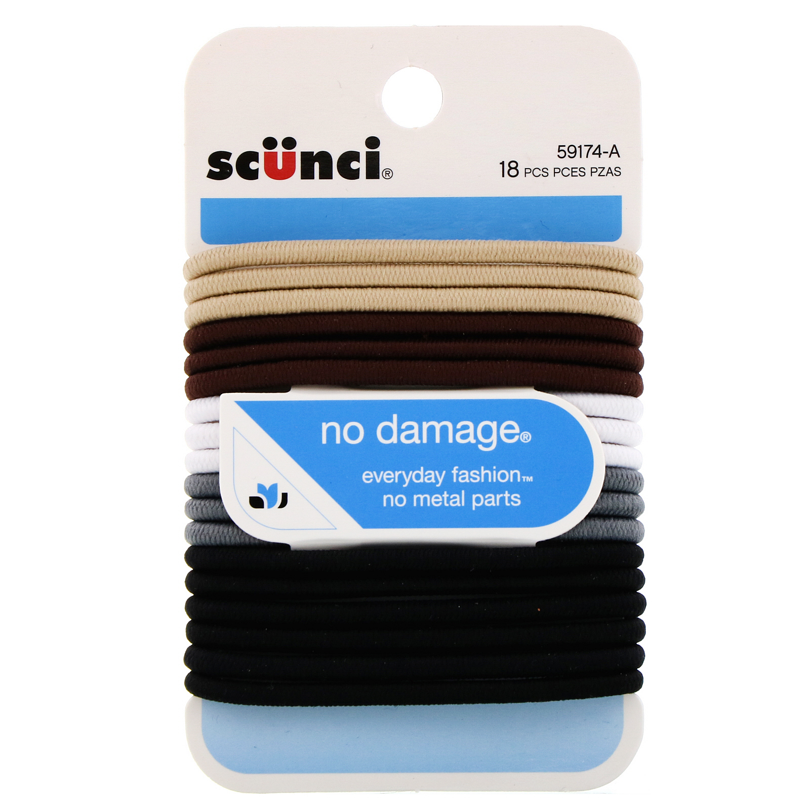 Scunci Elastics Khaki 4 MM, 18 pcs