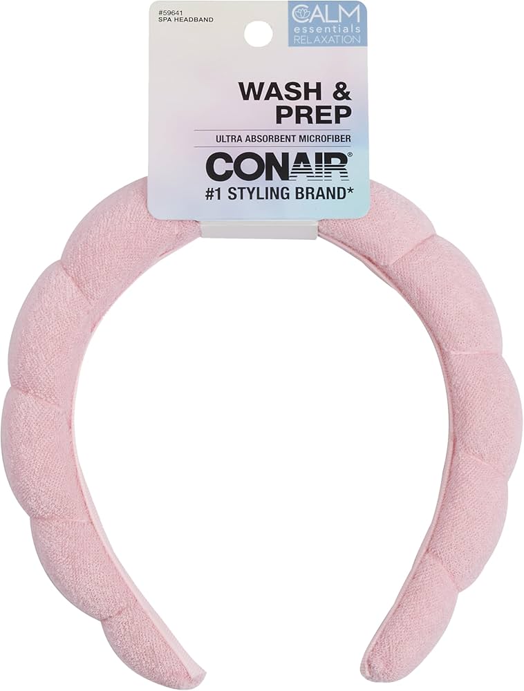 ITEM # 59641 CONAIR 1 PACK BUBBLE HEADBAND PINK - PACK 36 - UPC 074108596413