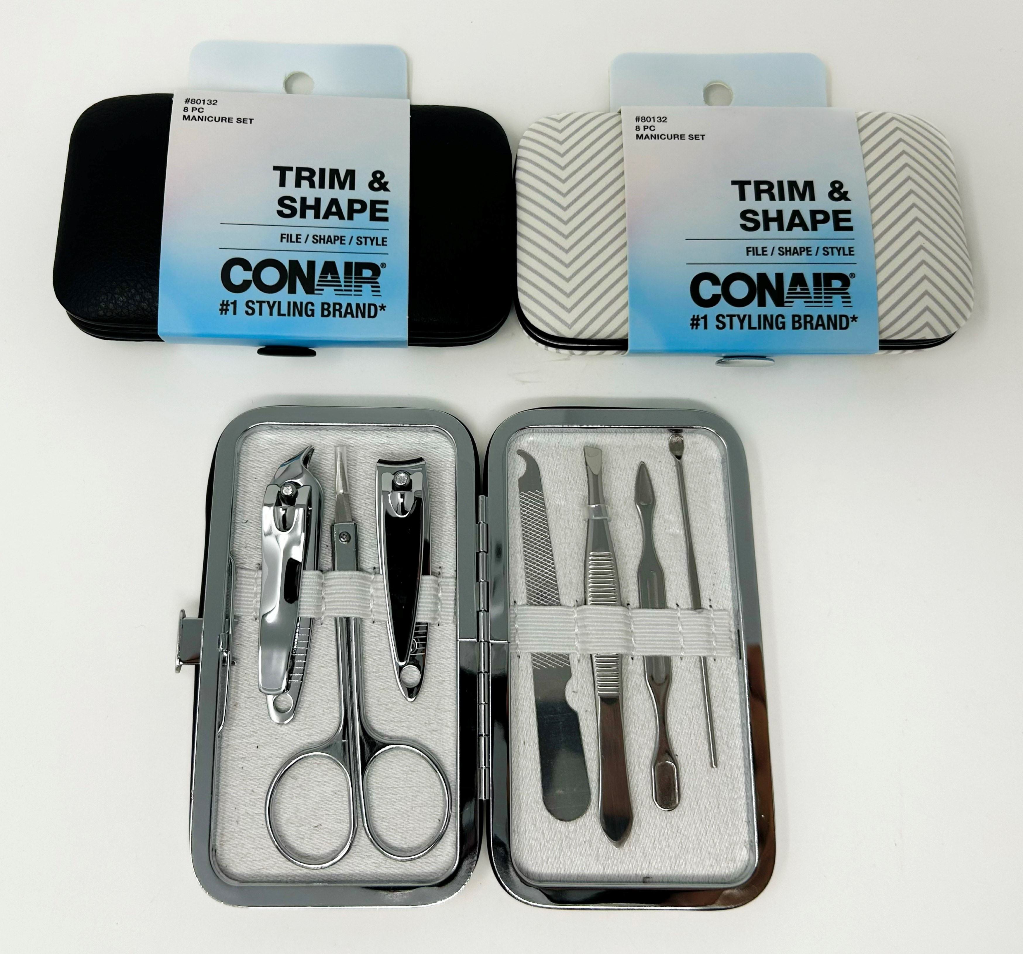 ITEM#BD80132CS CONAIR 8PC MANICURE SET CLIP STRIP 10 PER CLIP STRIP