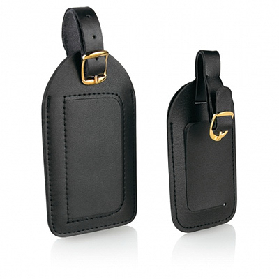 (image for) 2 Pack Black Deluxe Luggage Tag