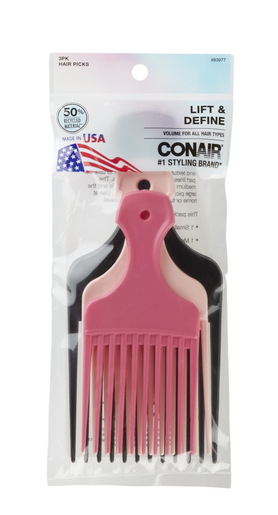 ITEM#93977 Conair Lift & Define Detangling Hair Pick Combs UPC:074108939777 PACK:48/3