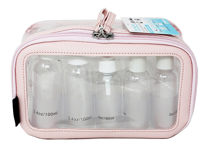 Basic by Conair Clear Travel Set, 6 Pieces, Clear