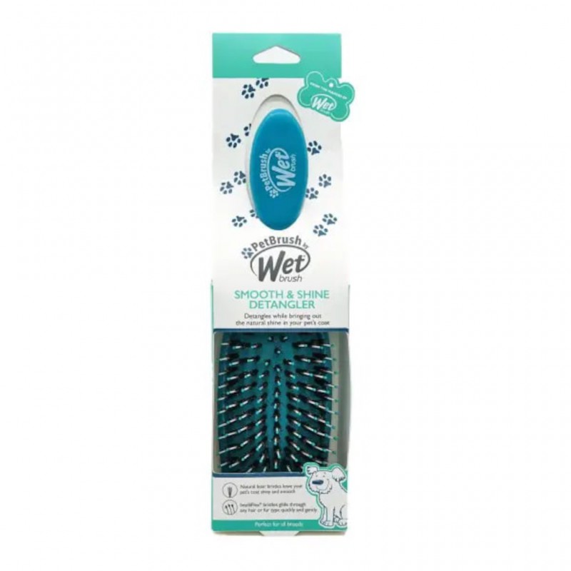 ITEM #BPET833TEAL - UPC 736658591774 - WET BRUSH PET SHINE BRUSH-TEAL - PACK 24/4