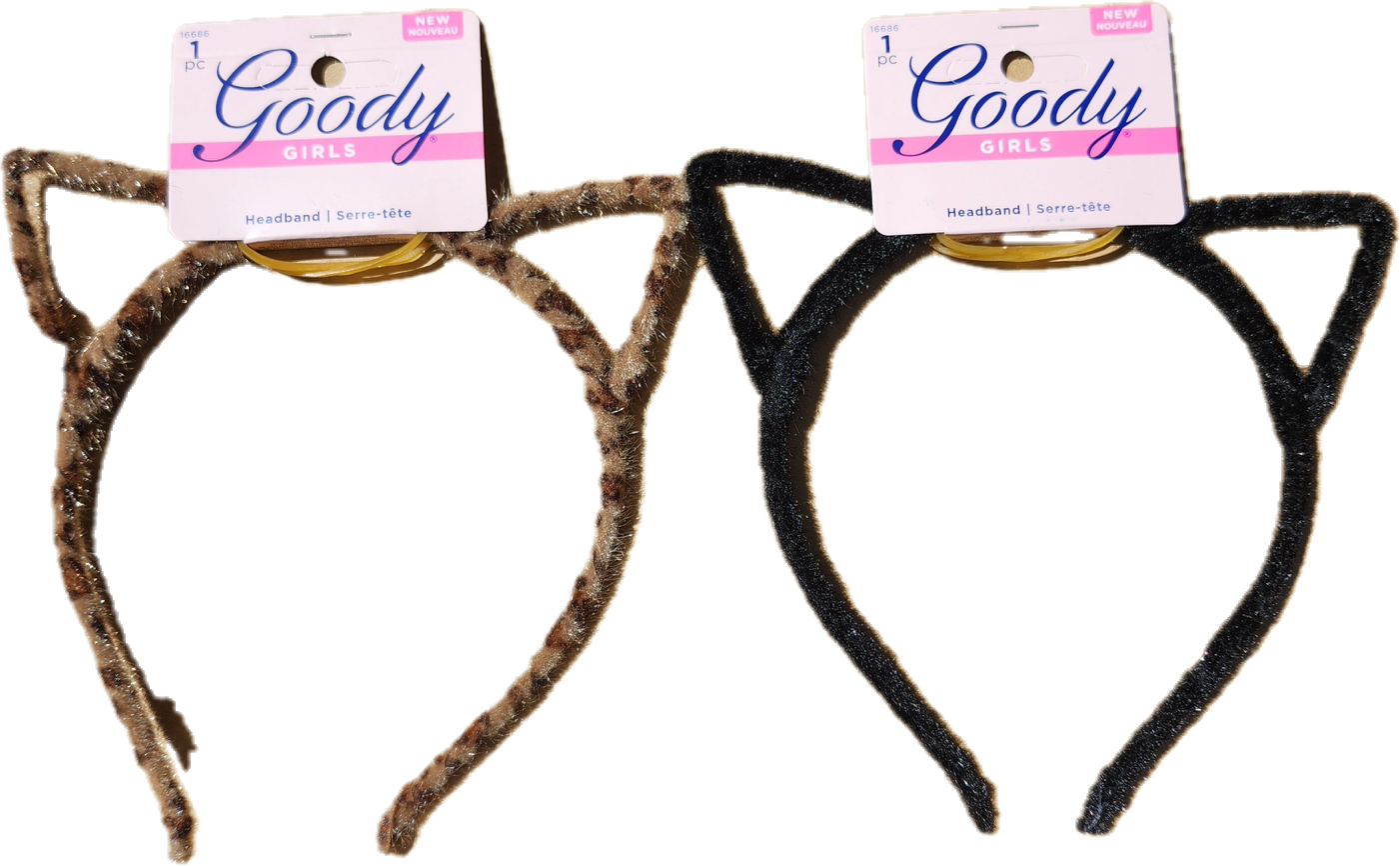 Goody Girls Cat Ear Headbands Black/Cheetah 1 PC