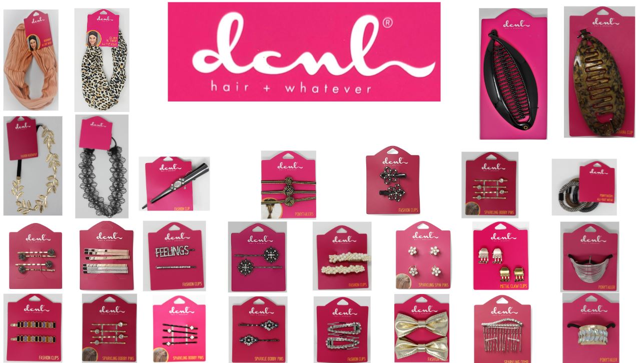 DCNL HAIR ACCESSORIES PINK CARDED 27 DIFFERENT ITEMS, 12 PCS EACH