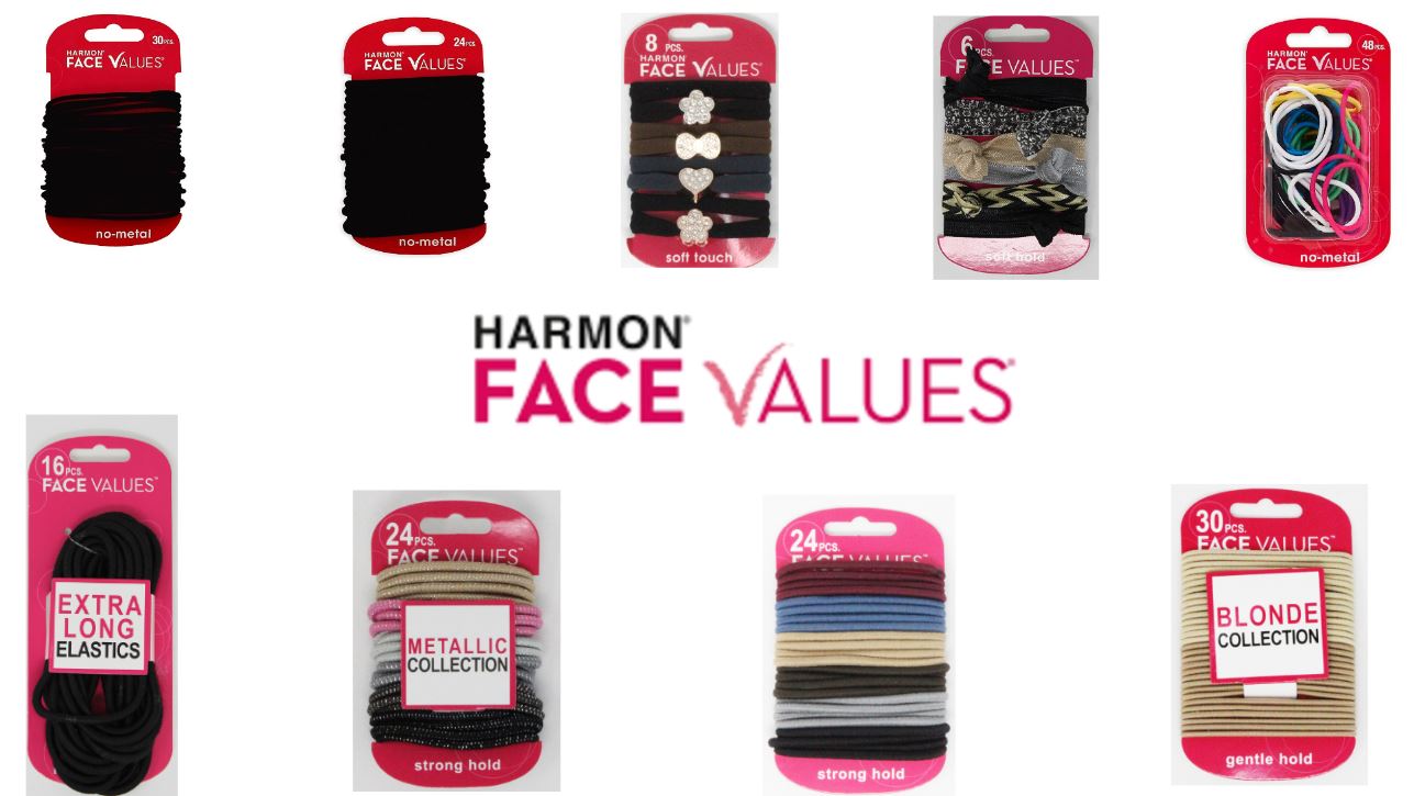 FACE VALUE HAIR ACCESSORIES MIX 9 DIFFERENT STYLES, 12 PCS EACH