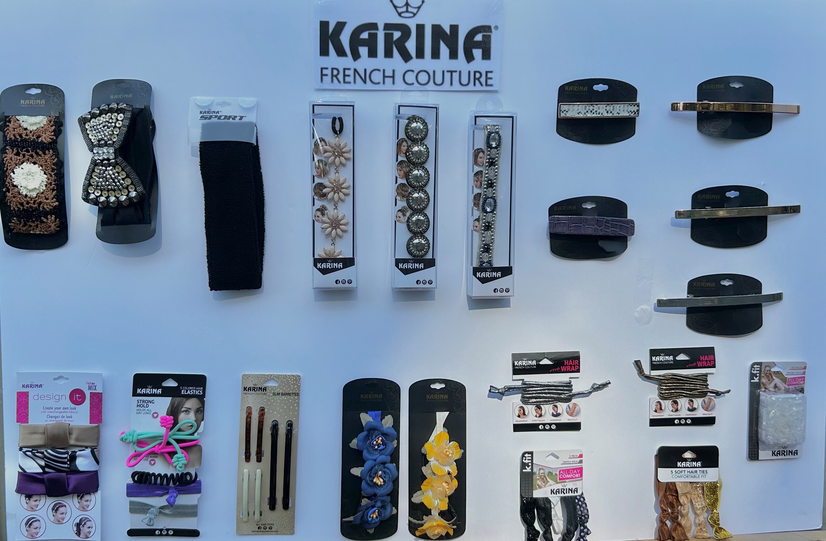 KARINA HAIR ACCESSORIES MIX 17 DIFFERENT STYLES, 12 PCS EACH