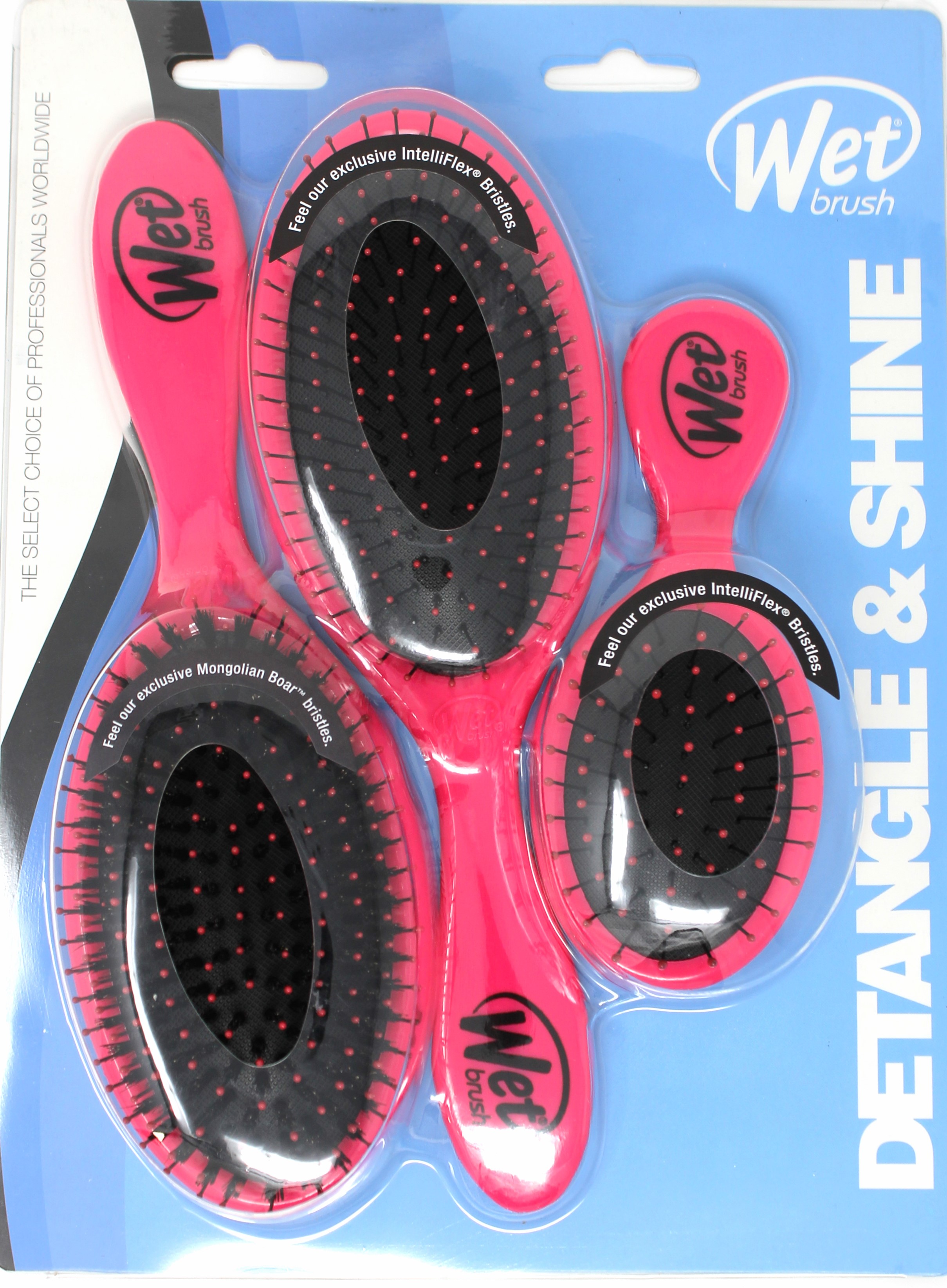 Wet Brush 3 Pack-Pink UPC:736658950427 PACK:24 (6-4'S)