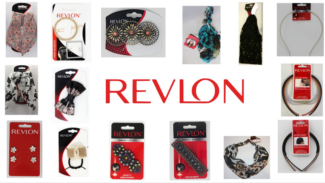 REVLON HAIR ACCESSORIES MIX 15 DIFFERENT STYLES, 12 PCS EACH