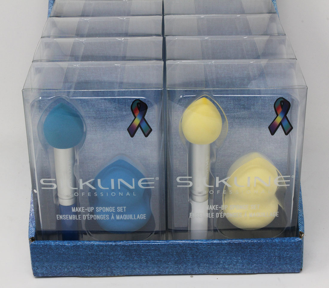 Silkline make-up sponge sets, 8 pcs display