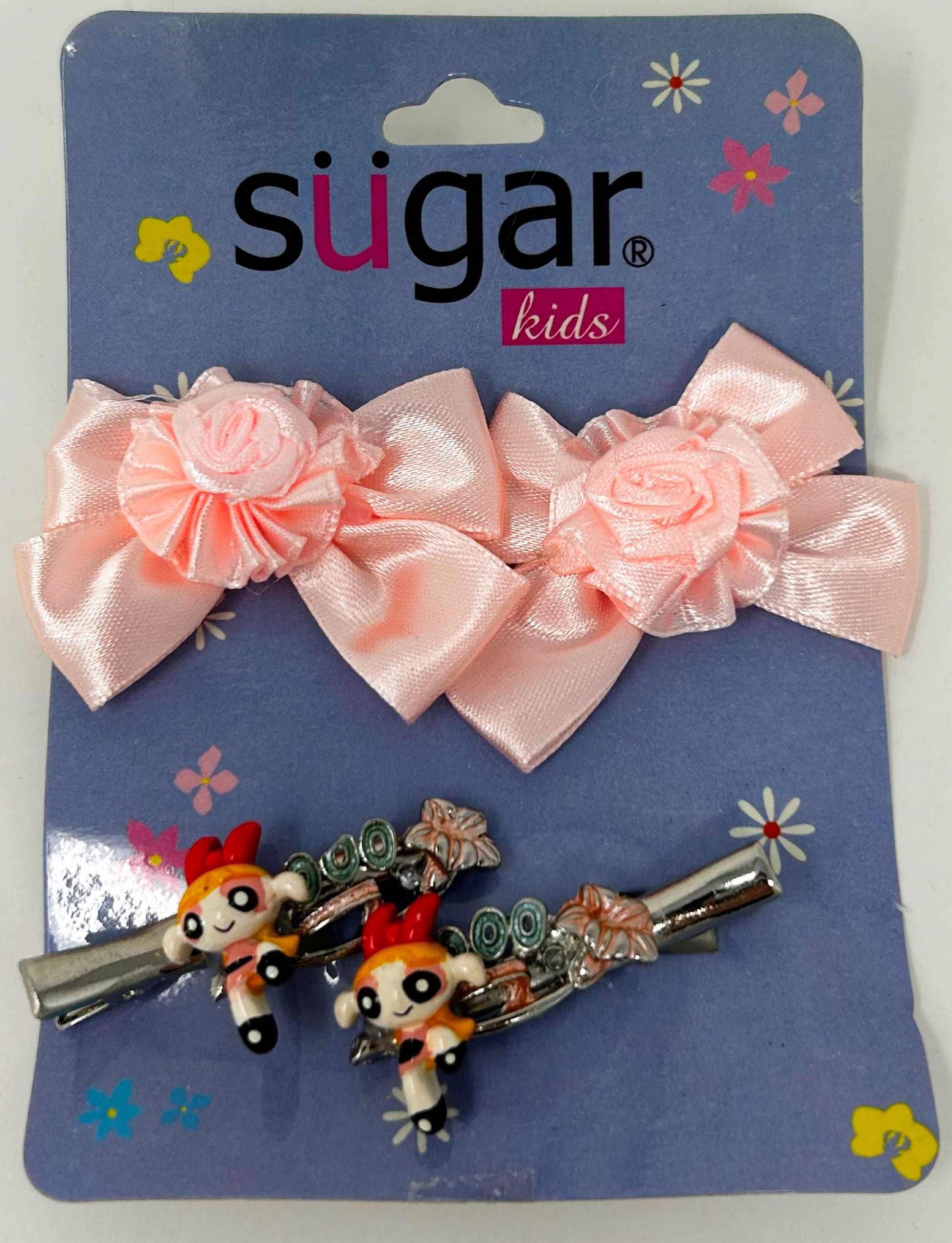 KIDS MINI HAIR BOWS W/ POWERPUFF GIRLS HAIR CLIP - Click Image to Close