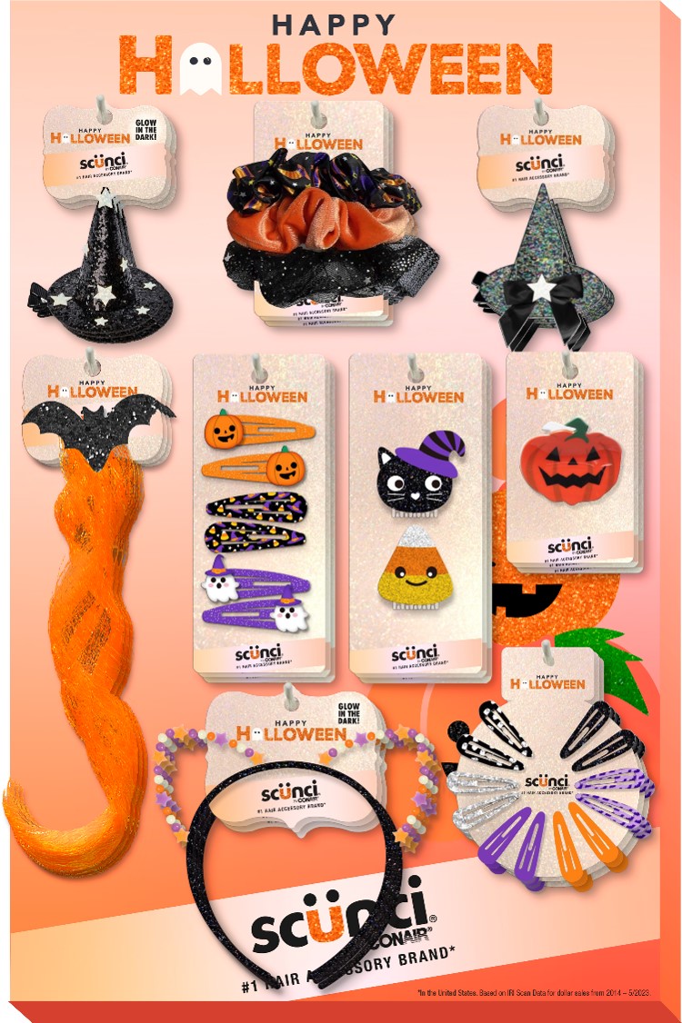 ITEM#1117201F001 SCUNCI NOVELTY HALLOWEEN HAIR ACCESSORIES