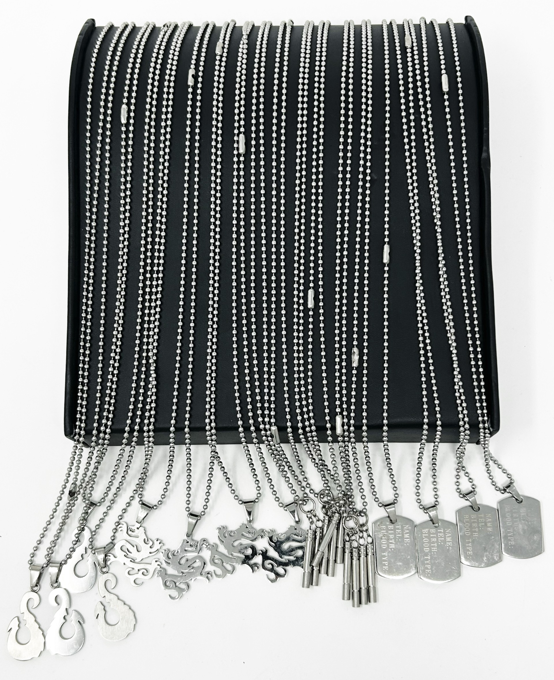 Assorted Stainless Steel Necklaces Display Not Included